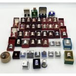 A collection of mainly ceramic boxed thimbles including Wedgwood Jasperware, Caverswall, Spode,