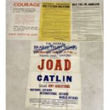 A collection of WW2 era posters for the Oxford area detailing information on air raids, care for the