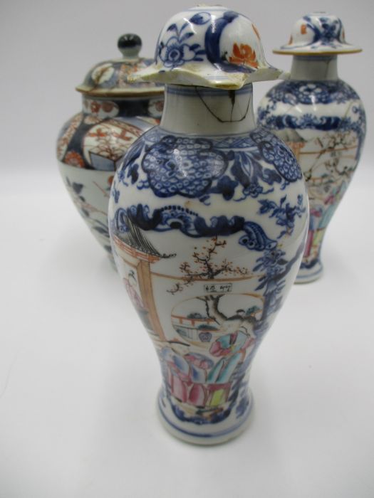 Three oriental vases, all A/F - Image 29 of 42