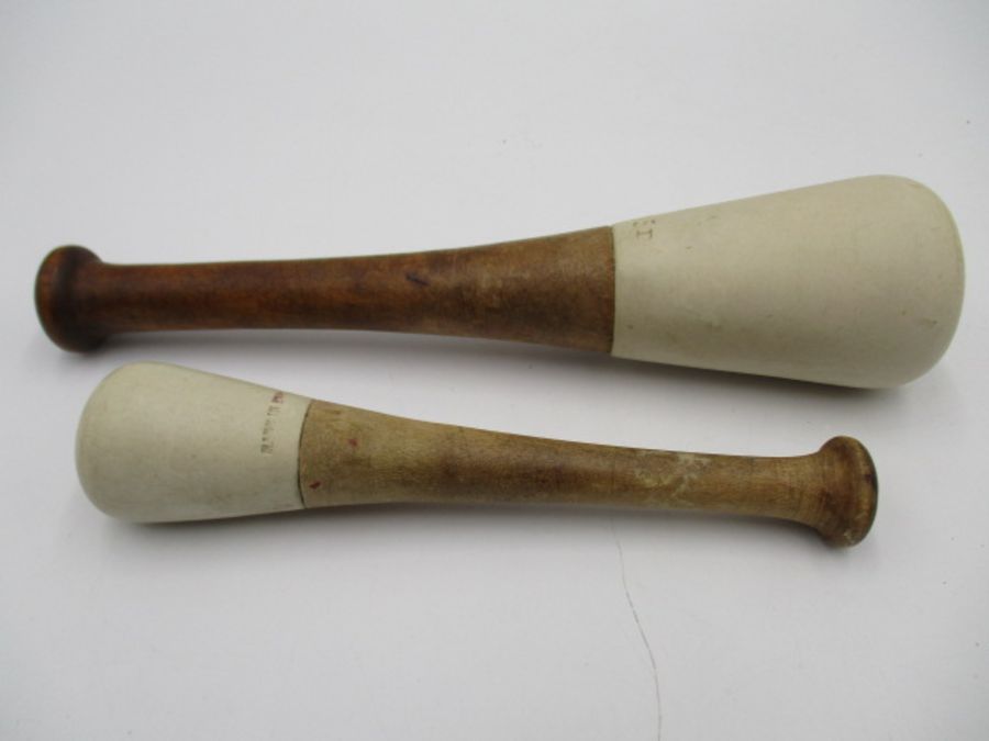 Two pharmacy pestle & mortars- 1 repaired - Image 8 of 10