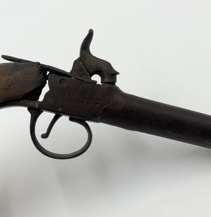 An antique percussion cap pocket pistol A/F - Bild 2 aus 3