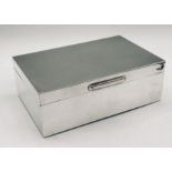 A hallmarked silver cigarette box