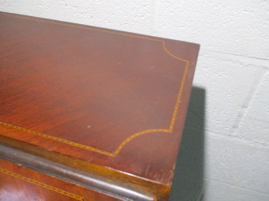 An Edwardian inlaid bureau - Image 5 of 10