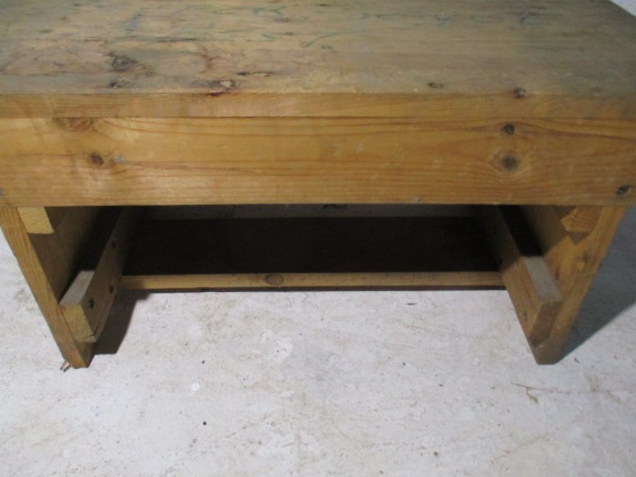 Two industrial wooden footstools from Axminster Carpets - Image 9 of 10