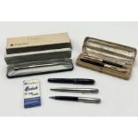 A collection of vintage Parker pens - boxed and loose