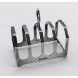 A hallmarked silver toast rack