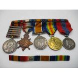 A group of five medals named to 14027 Driver W E Bartlett, Royal Horse Artillery, including the