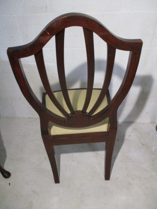 A set of eight shield back dining chairs on cabriole legs, including two carvers - Image 7 of 10