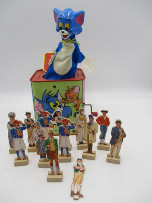 A Rosebud Toymakers Tom & Jerry musical "Jack in the box" along with a collection of "Farmers Glory"