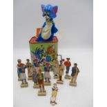 A Rosebud Toymakers Tom & Jerry musical "Jack in the box" along with a collection of "Farmers Glory"