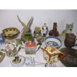 An assortment of miscellaneous ceramics including Toby & Sadler etc.