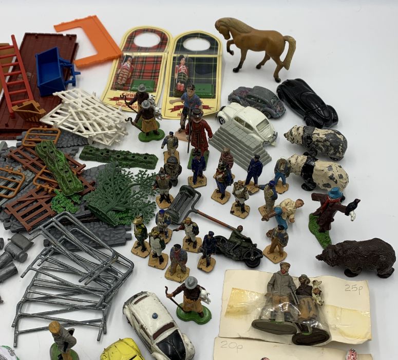 A collection of farmyard and other model items including a large number of Britains and a small - Image 3 of 5