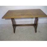 A small oak refectory table.
