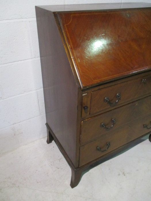 An Edwardian inlaid bureau - Image 3 of 10