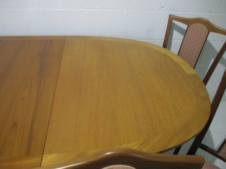 A Nathan extending dining table, along with six matching chairs including two carvers. - Image 6 of 16