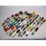 A collection of unboxed die-cast vehicles including Lledo, Matchbox, Oxford, Corgi etc