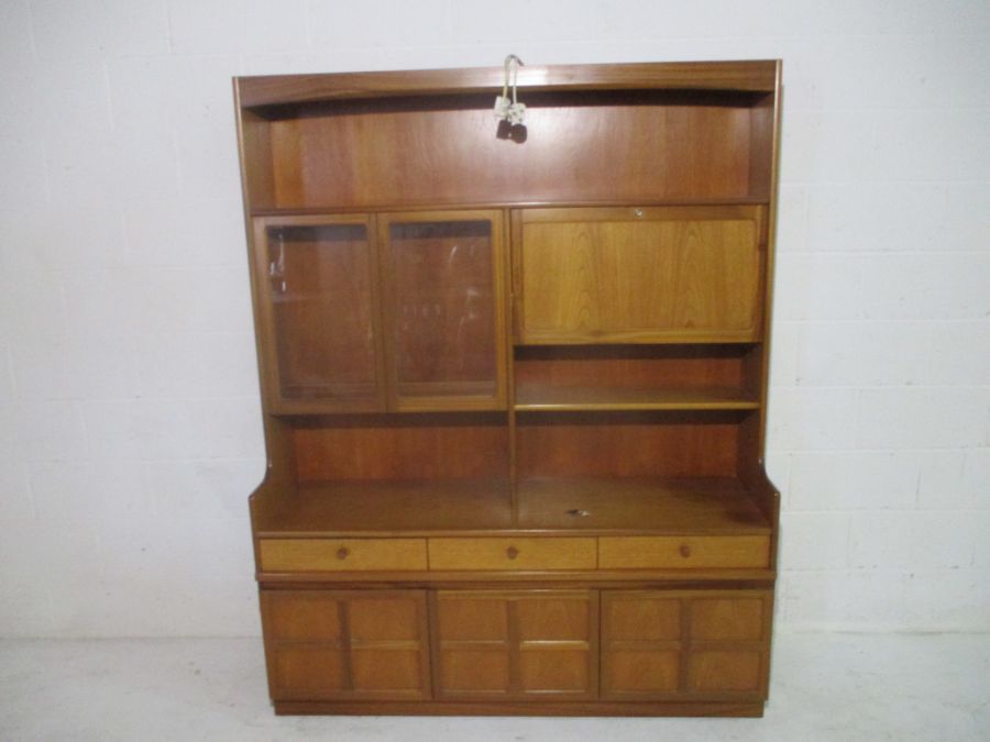 A Nathan display unit with two cupboards under