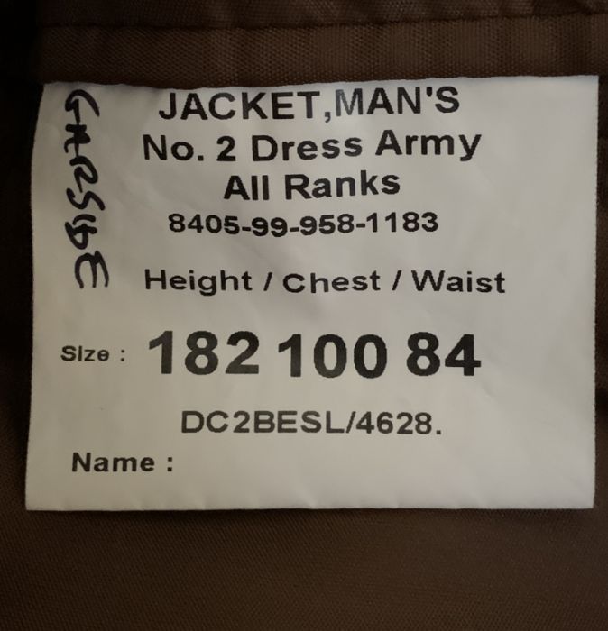 A men's and trouser No.2 Dress Army - All Ranks uniform. Sizes as shown. - Bild 3 aus 4