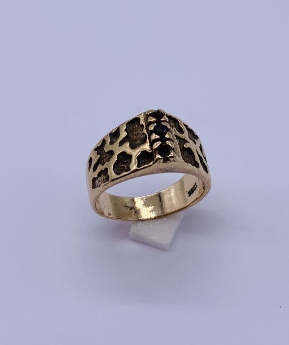 Three 9ct gold rings, total weight 12.6g - Image 3 of 4