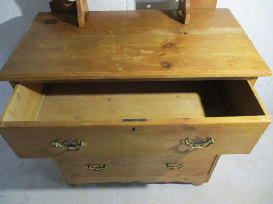 An antique satin wood dressing chest with three drawers - Image 7 of 9