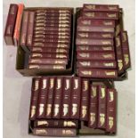 A large collection of bound Punch magazines in red cloth with gilt lettering, approx 41 vol. from