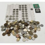 A collection of various British and worldwide coinage