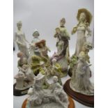 A collection of figurines including Leonardo and Academy