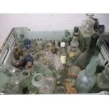 A large collection of vintage bottles. (Over two boxes)