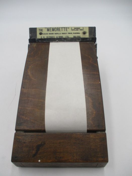 A vintage Memorette receipt writer by G H Gledhill & Sons Ltd, Halifax.
