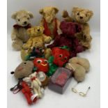 A collection of unfinished vintage and collectable Teddy bears