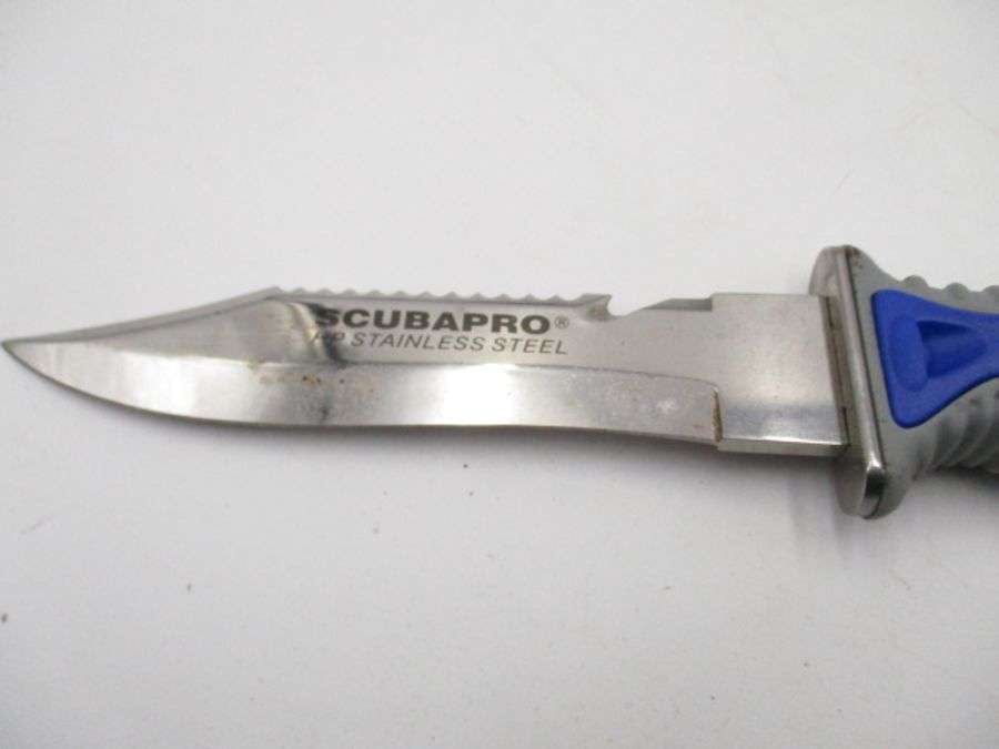 An Italian made Scubapro knife in scabbard - Bild 3 aus 7