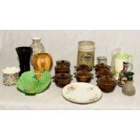 A collection of various ceramics and stoneware including Denby, Carlton ware etc.