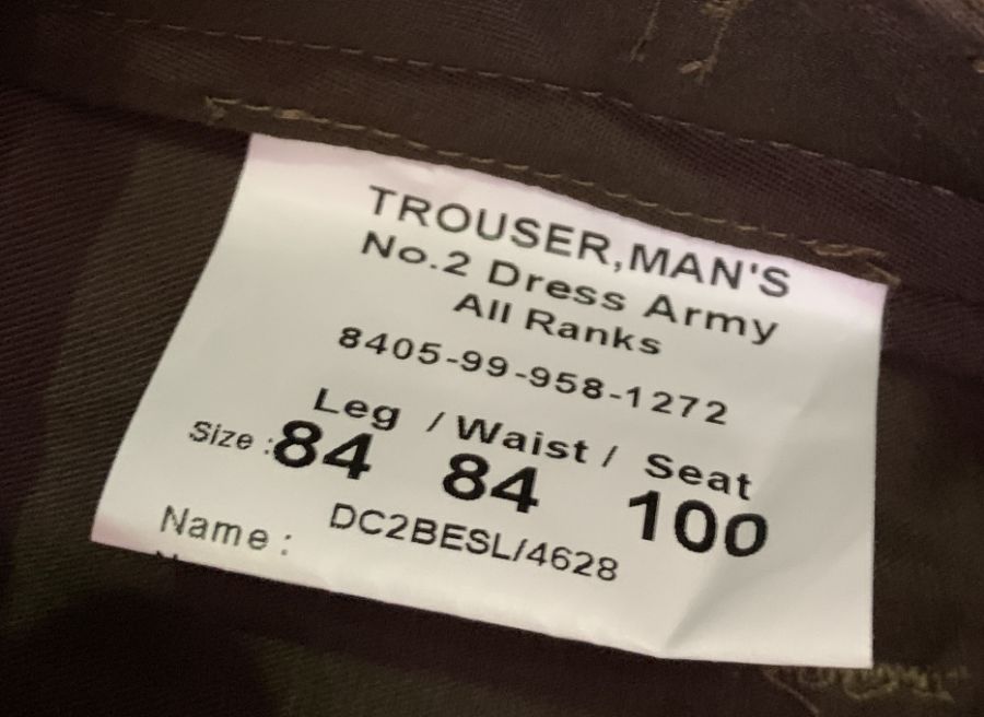 A men's and trouser No.2 Dress Army - All Ranks uniform. Sizes as shown. - Bild 4 aus 4