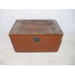 A vintage wooden trunk