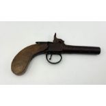 An antique percussion cap pocket pistol A/F