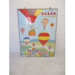 A framed Babar Et Les Ballons poster