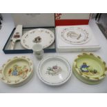 An assortment of china including Spode, Lord Nelson Pottery, Sylvac, Wedgwood, Bunnykins & Peter