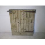 A wooden stable/half door