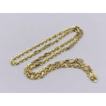 A 9ct gold Italian necklace, weight 4.8g