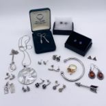 A small collection of 925 silver jewellery along with a Les Nereides ring