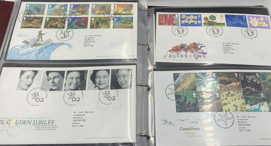 A collection of first day covers in three albums - many with coins, all in excellent condition. - Image 17 of 50