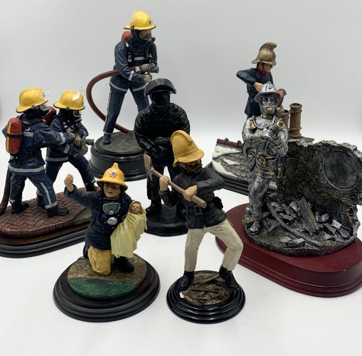 A collection of Fireman themed figurines including five by Ballantynes of Walkerburn - Image 2 of 6