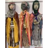 Three hand made paper mache figures of the three wise men, each approx. 2m height A/F