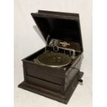 A Columbia Grafonola cased wind up gramophone