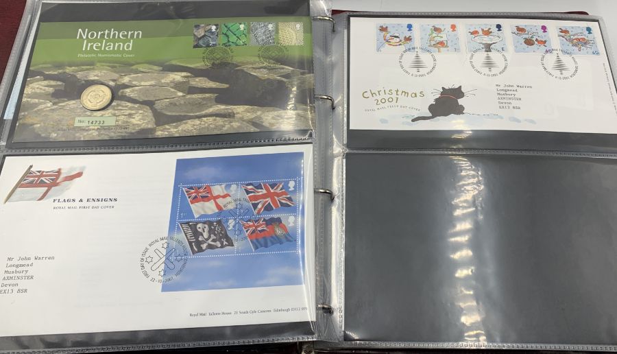 A collection of first day covers in three albums - many with coins, all in excellent condition. - Image 16 of 50