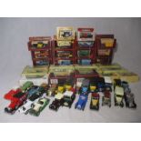 A collection of die cast cars, mainly Models of Yesteryear