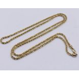 A 9ct gold fancy link necklace, weight 10g