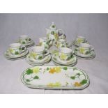 A Villeroy & Boch "Geranium" pattern tea set etc.