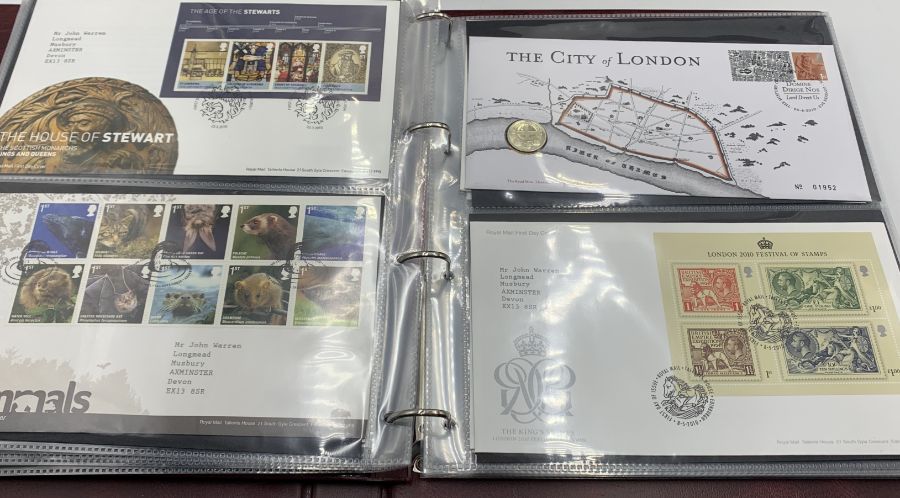 A collection of first day covers in three albums - many with coins, all in excellent condition. - Image 30 of 50