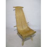 A modern rustic bamboo seat